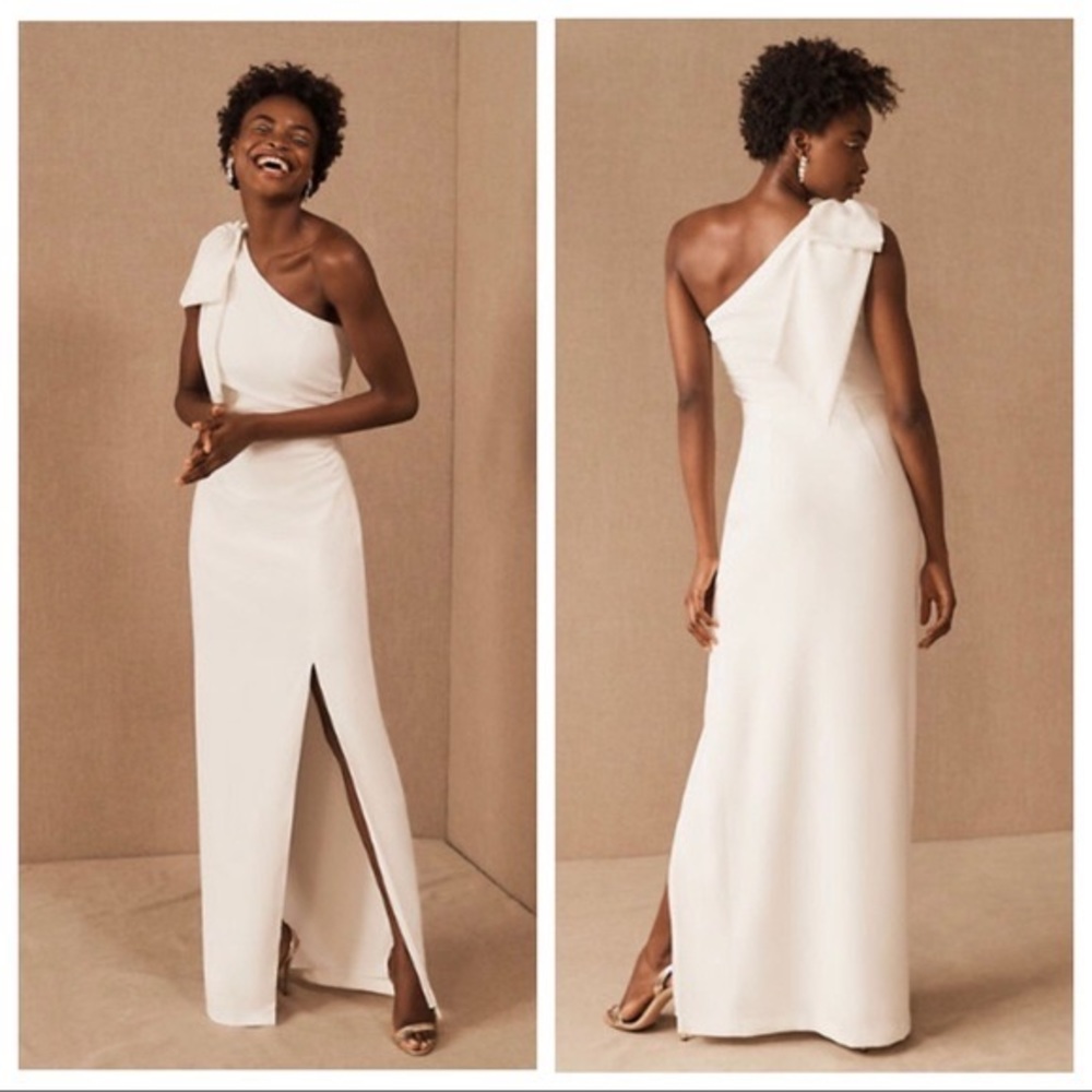 NWT ML Monique Lhuillier BHLDN One Shoulder dress